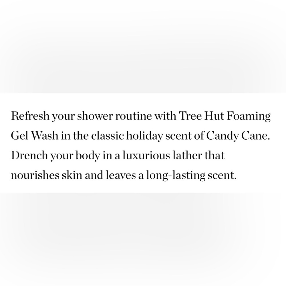 $9❤️‍🔥 LAST 1! Tree Hut Candy Cane Foaming Gel Body Wash 🦯 NEW Full Size - Picture 5 of 7